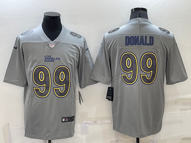 Men's Los Angeles Rams #99 Aaron Donald Grey Atmosphere Fashion Stitched Jersey